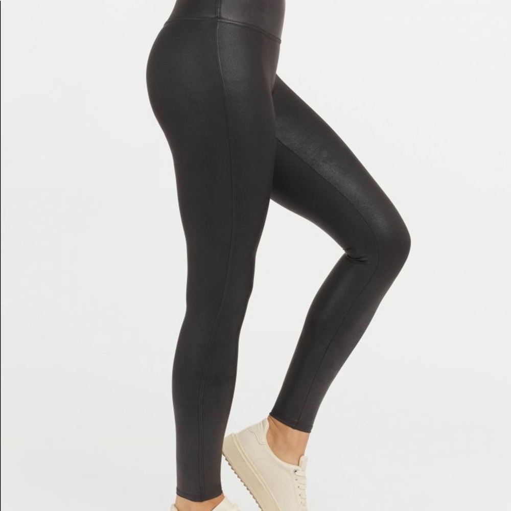 Spanx faux leather leggings tall 1x NWT
